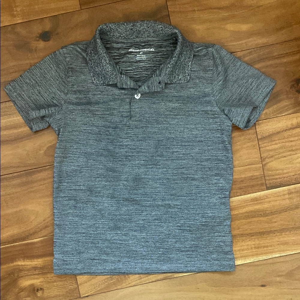 Amazon Essentials Gray Button Down Shirt for Kids
